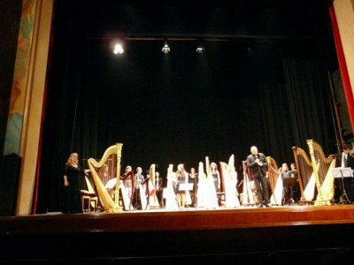 Parma // Master class and concert by Vincenzo Zitello, Emanuela Degli Esposti and the harp orchestra &quot;Leonardo Primavera&quot;. Auditorium del Carmine, Conservatorio &quot;Arrigo Boito&quot;.