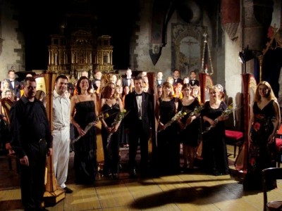 &quot;Oratorio delle tacite stelle&quot; by Valery Kikta. Harp orchestra &quot;Leonardo Primavera&quot; conducted by Emanuela Degli Esposti.